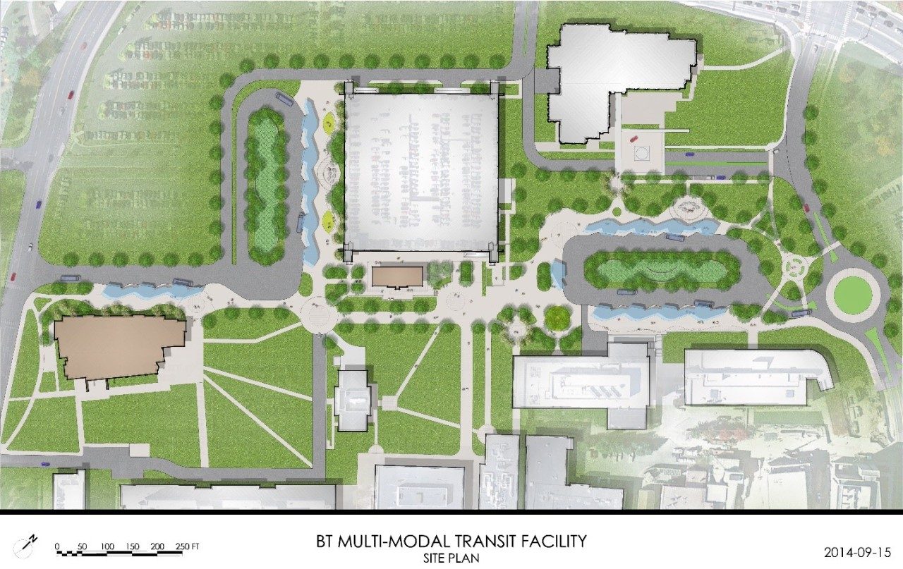 Outline of the proposed BT Multi-Modal Transit Facility 