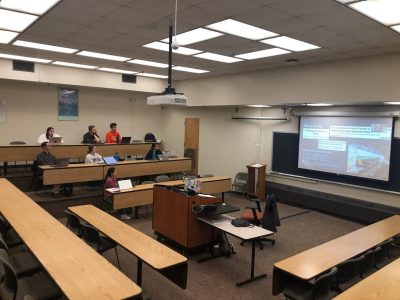 College students sitting in a classroom