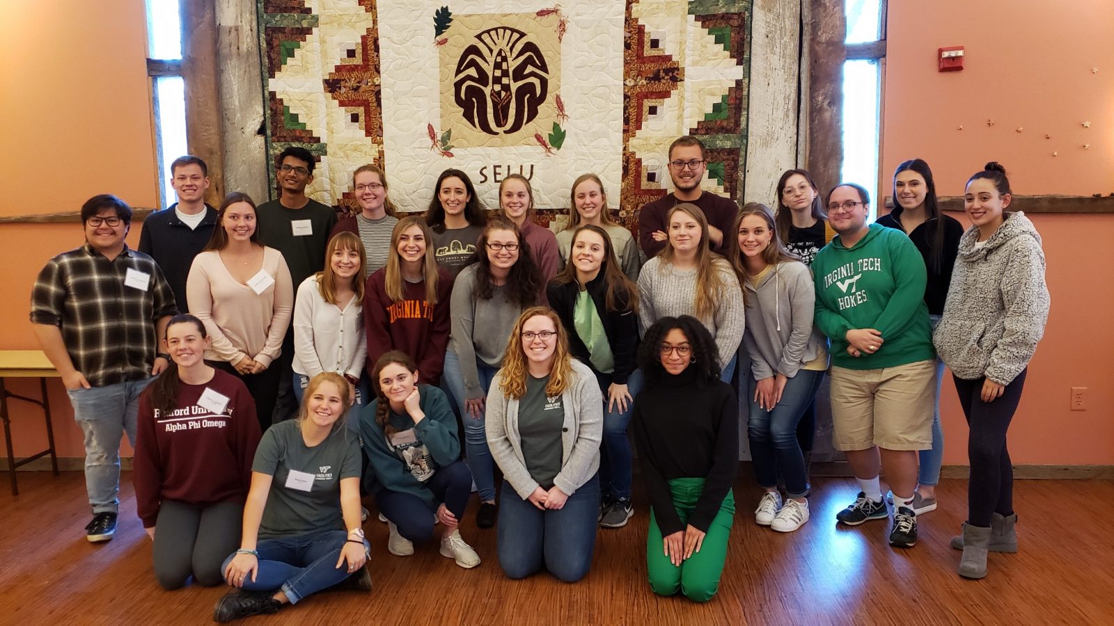 Our 2019-2020 Sustainability Interns visited Selu with the Radford Sustainability Interns to collaborate in activities and update each other on completed and ongoing campus sustainability projects.