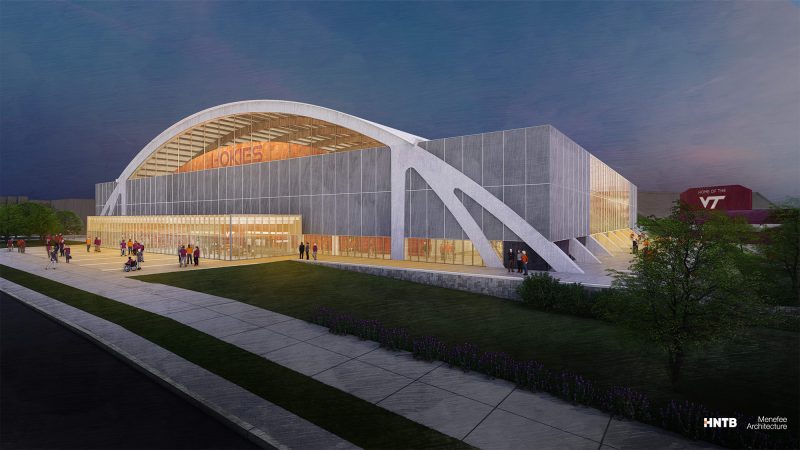 Exterior rendering of Cassell Coliseum