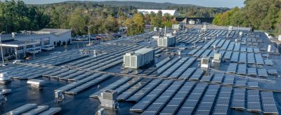 A photo of electrical substation elements