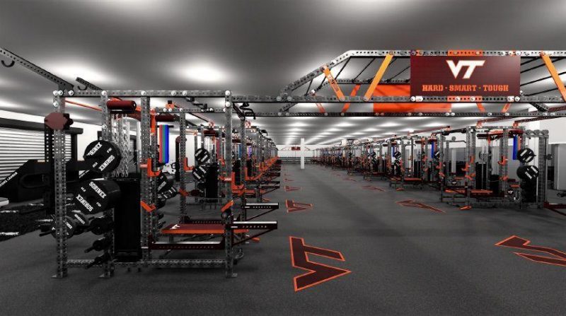 Renovated weight room (rendering)