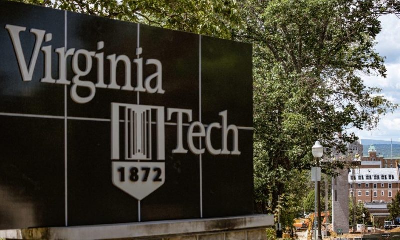 Virginia Tech logo sign