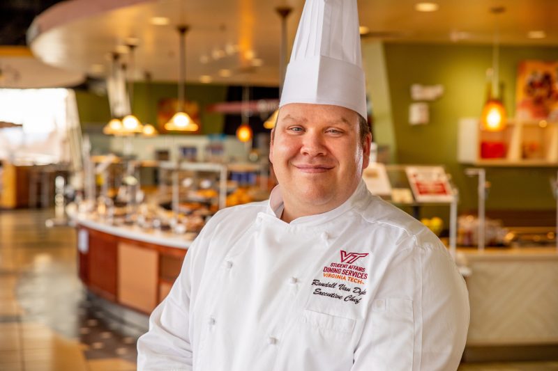 Chef Randall Van Dyke poses in front of D2. 