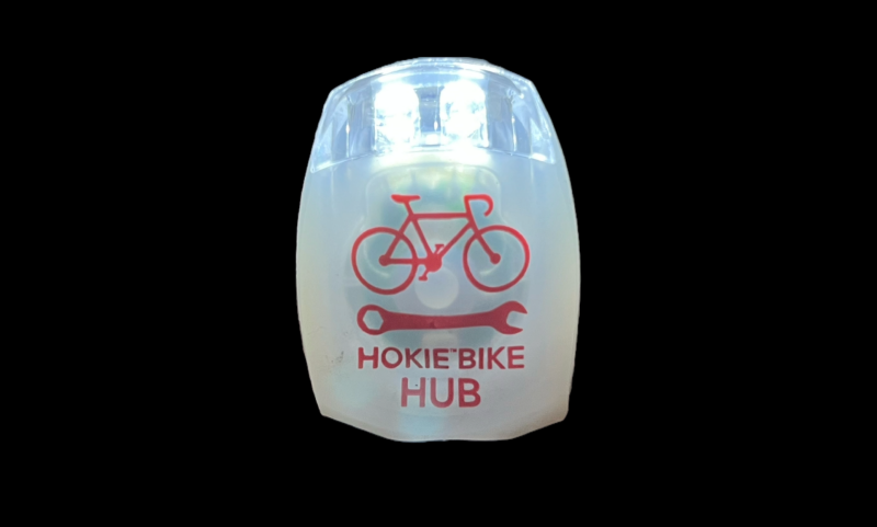 Bicycle light from the Hokie Bike Hub